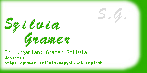 szilvia gramer business card